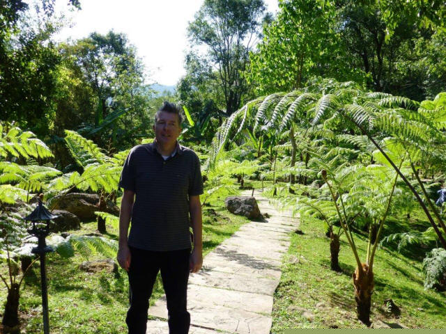 Beat after motorcycle ride next to forest