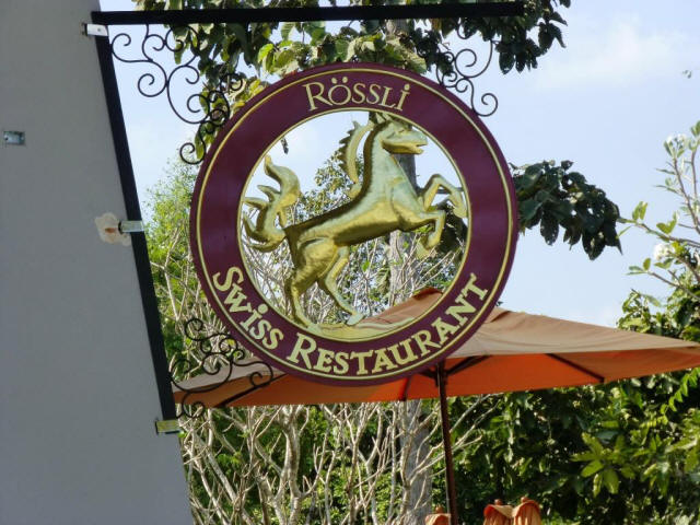 Swiss Restaurant Rössli sign