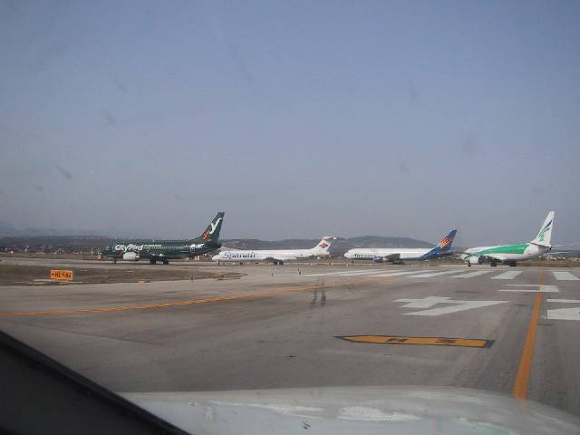 HB-LEM LEPA holding bay h3 behind CityBird, Spanair and 2 others