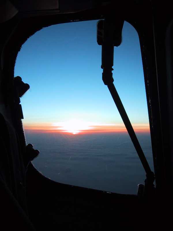 HB-IXW View Sunrise over Germany