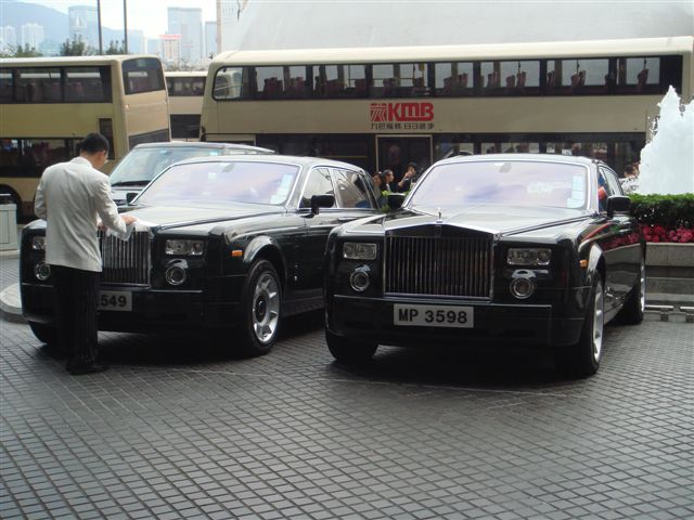 Hong Kong 2 Rolls Royce parked