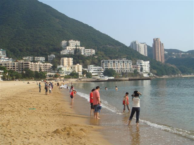 Hong Kong Beach with people