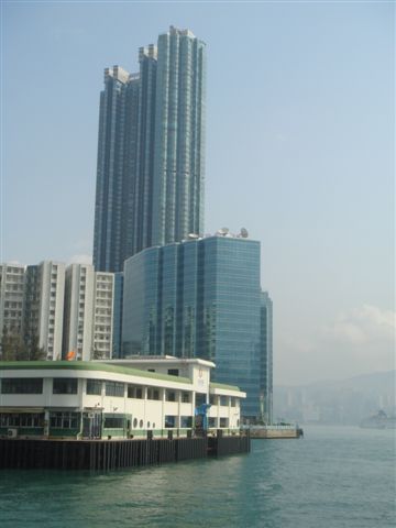 Hong Kong city shore line and skyscraper