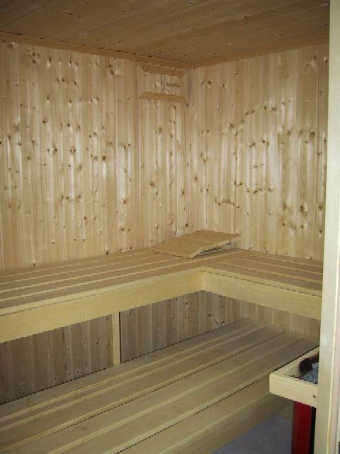 House Suhr sauna from inside