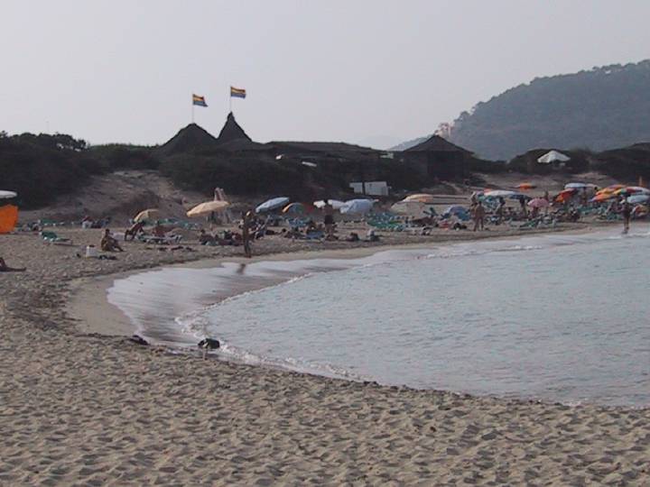 LEIB Ibiza Spain Beach Es Cavallet many people