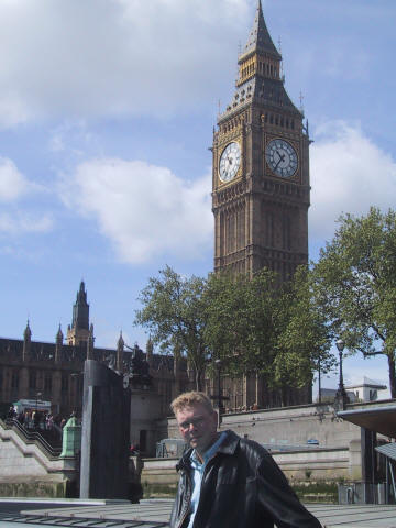 London Big Ben with Stefan in front