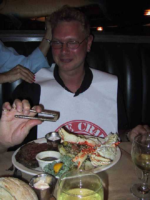 Stefan cabhouse dinner with food