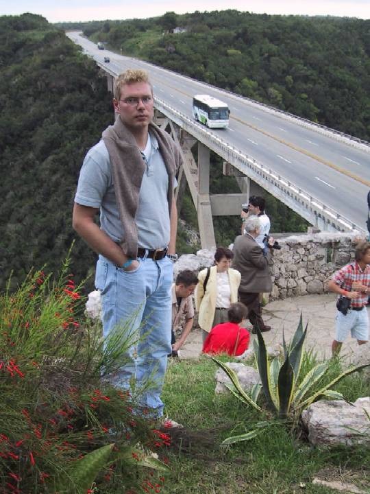 Stefan in front of biggest bridge in Cuba